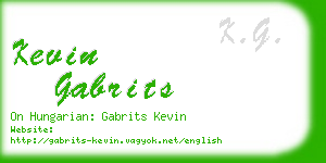 kevin gabrits business card